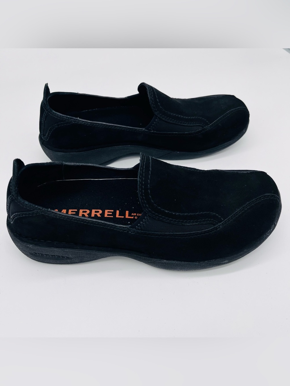 Merrell Primo Moc II Midnight Black Suede Slip-On Loafers
